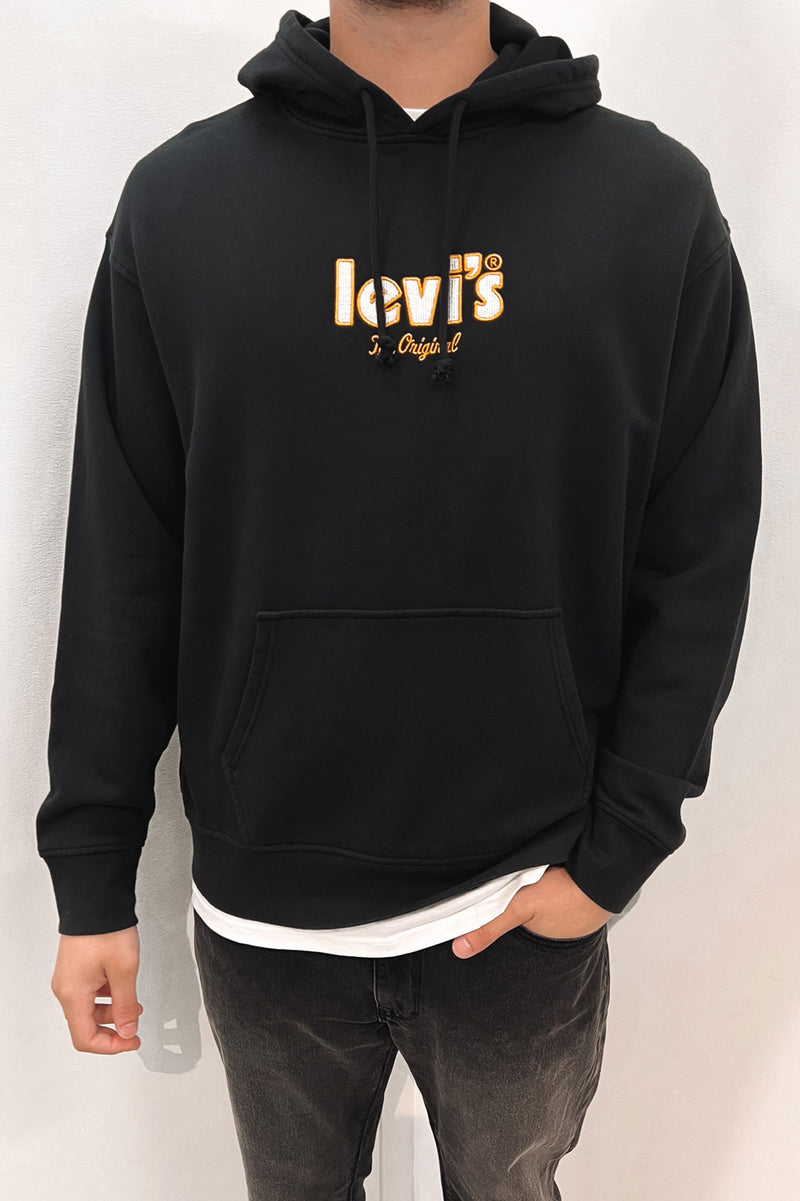 Relaxed Fit Graphic Hooded Holiday Poster Hoodie Caviar
